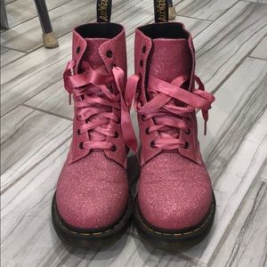 Sparkly pink Dr Martens